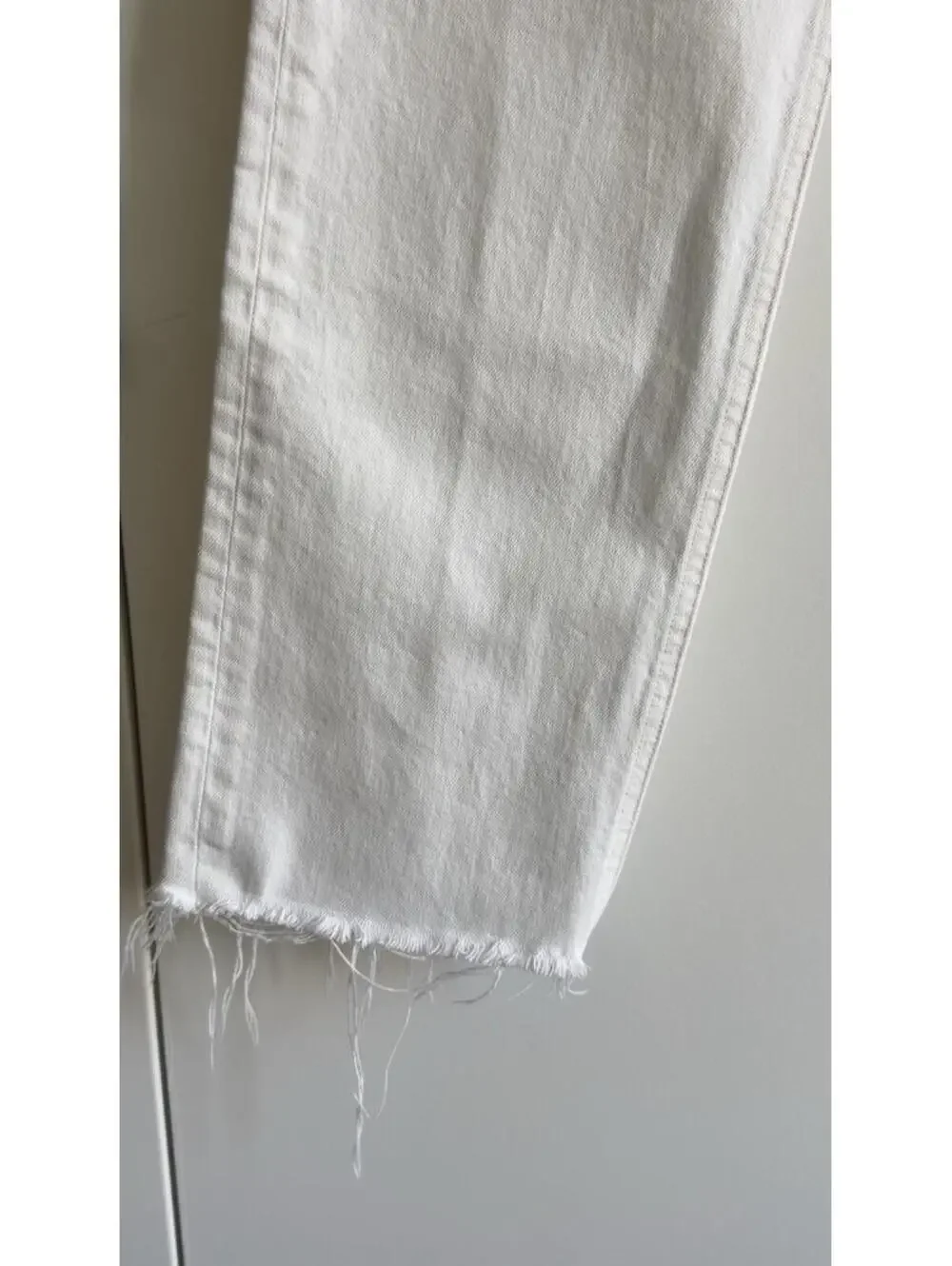 Citizens of Humanity Florence High Rise Crop Wide Straight Jeans White 25